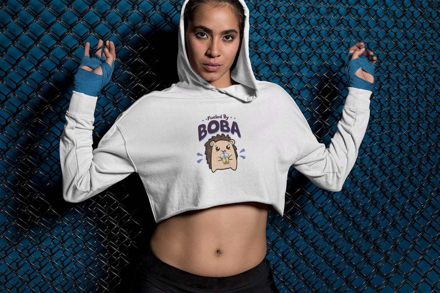 Fueled by Boba Cropped Hoodie